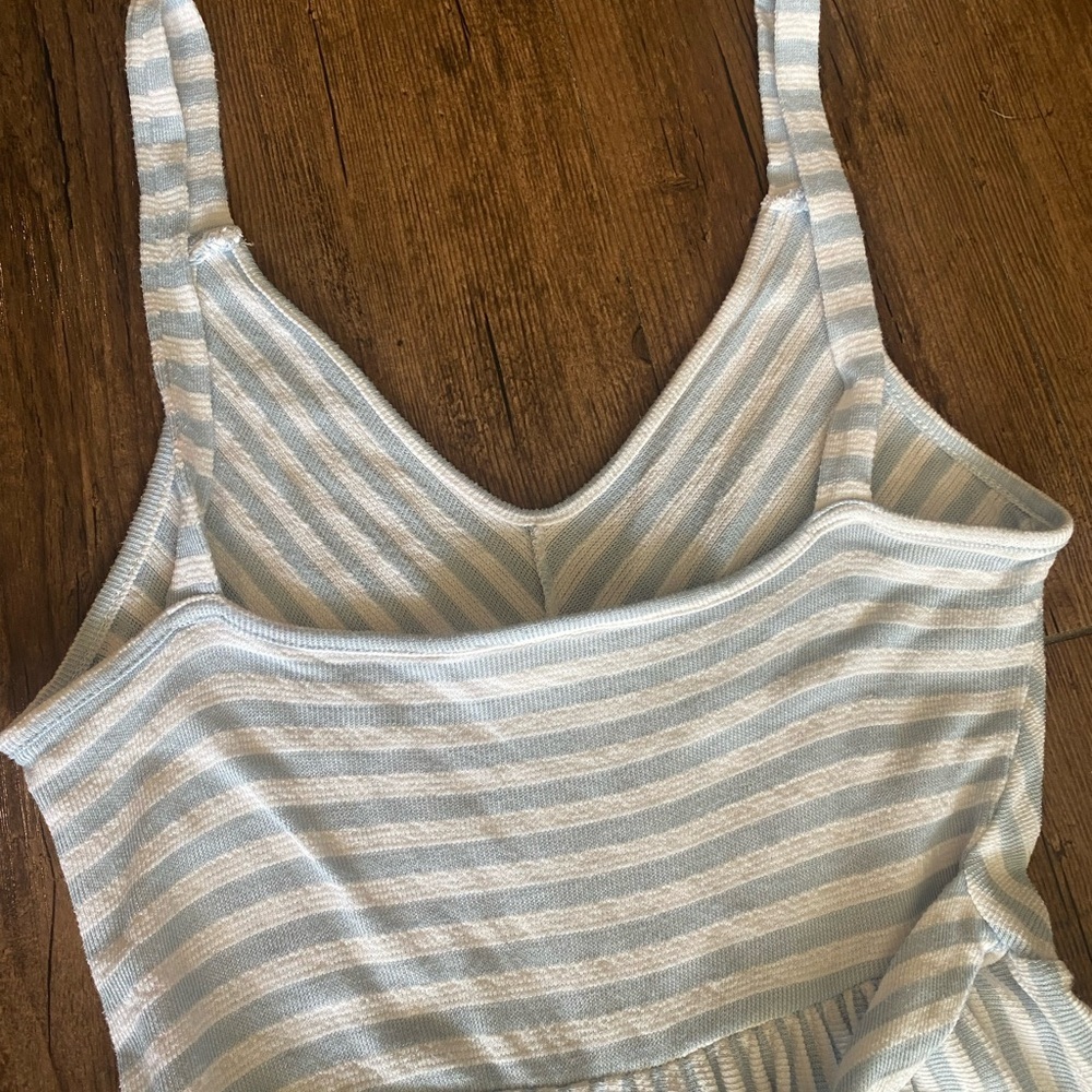 Summer Striped Blue and White Kids Dress Small - Picture 4 of 5